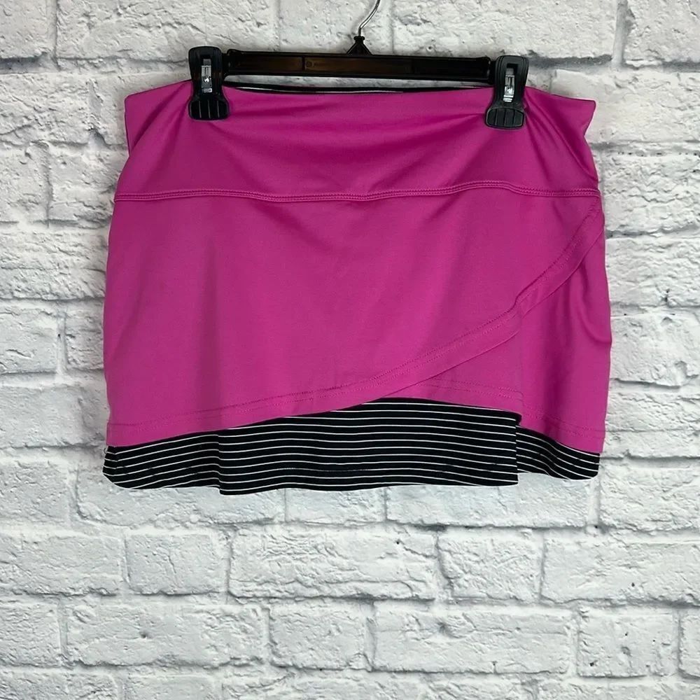 Bollé Tennis Skort Skirt Size Large Pink Black White